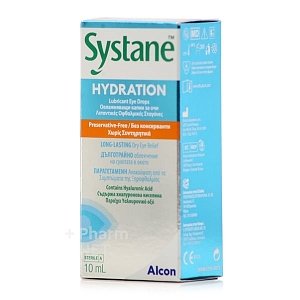 Alcon Systane Hydration Χωρίς Συντηρητικά - Λιπαντικές Οφθαλμικές Σταγόνες 10ml