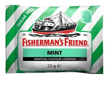 Fisherman's Friend Mint Sugar Free Καραμέλες για Δροσερή Αναπνοή με Γεύση Μέντας Χωρίς Ζάχαρη 25gr