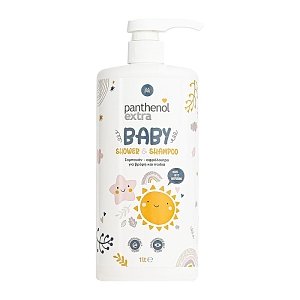Panthenol Extra Baby 2in1 Shampoo & Bath Σαμπουάν-Αφρόλουτρο για Βρέφη & Παιδιά 1lt