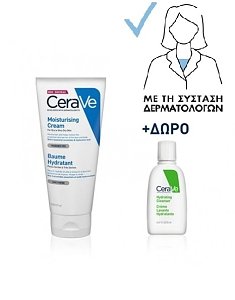 CeraVe Promo Moisturising Cream Ενυδατική Κρέμα Προσώπου - Σώματος 177ml & Δώρο Hydrating Cleanser Ενυδατικό Καθαριστικό Προσώπου - Σώματος 20ml