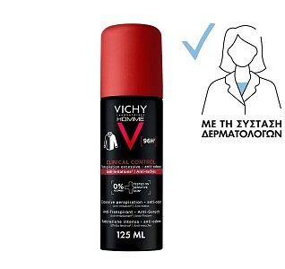 Vichy Homme Clinical Control Αποσμητικό Σπρέι για 96ώρες Προστασίας 125ml