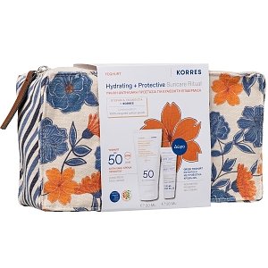 Korres Hydrating & Protective Suncare Ritual με Yoghurt Αντηλιακή Κρέμα Προσώπου SPF 50, 50ml & Δώρο Greek Yoghurt Ενυδάτωση με Προβιοτικά Κρέμα-Gel, 20ml & Νεσεσέρ