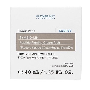 Korres Black Pine 4D SYMBIO-Lift Peptide Firming Cream Rich Πλούσια Κρέμα Σύσφιγξης με Πεπτίδια για Ξηρές Επιδερμίδες, 40ml