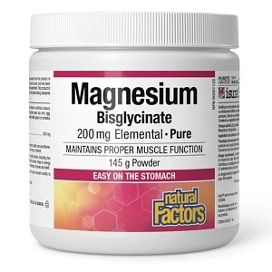 Natural Factors Magnesium Bisglycinate 200mg Powder Μαγνήσιο σε Σκόνη 145g