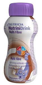 Nutricia NutriniDrink Multi Fibre Θρεπτικό Συμπλήρωμα Διατροφής Φυτικών Ινών Με Γεύση Σοκολάτα για Παιδιά άνω του 1 Έτους 200ml