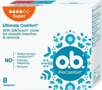 O.B. ProComfort Super 8 Tampons