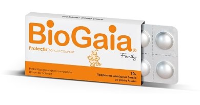 BioGaia Protectis Family Προβιοτικά με Γεύση Λεμόνι 10 Μασώμενα Δισκία