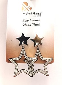 Inoplus Σκουλαρίκια Star Acciaio Zirconia ART 1029, 1 Ζευγάρι