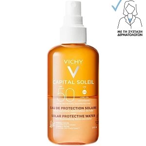 Vichy Ideal Soleil Αντηλιακό Νερό Προστασίας SPF50 για Λαμπερό Μαύρισμα 200ml