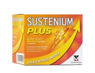 Sustenium Sustenium Plus Πολυβιταμίνη με Κρεατίνη Γεύση Πορτοκάλι 22 φακελάκια ...
