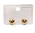 Inoplus Σκουλαρίκι Gold Plated Heart Από Ανοξείδωτο Ατσάλι ART D1381A150-1