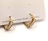 Inoplus Σκουλαρίκι Gold Plated Con Zirconias Από Ανοξείδωτο Ατσάλι ART D5879C350-1